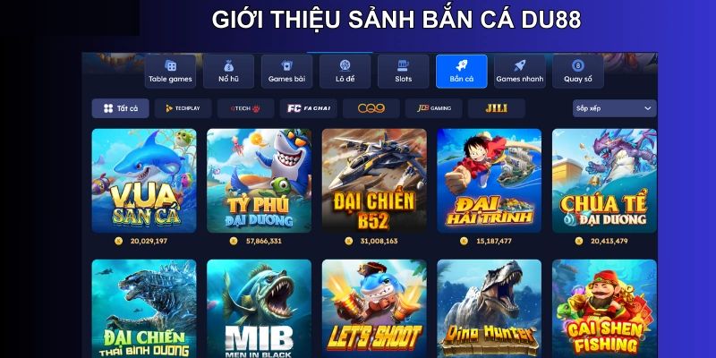 Bắn Cá DU88 - Sân Chơi Săn Cá Cực Hấp Dẫn Cho Ngư Thủ - CAVON